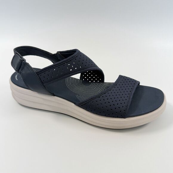 Clarks Shoes - Clarks Cloudsteppers Drift Fern Women's Sandals Adjustable Strap Blue Size 11